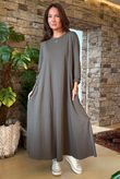 Made in Italy Oscar Midaxi Swing Dress Mocha /9 =